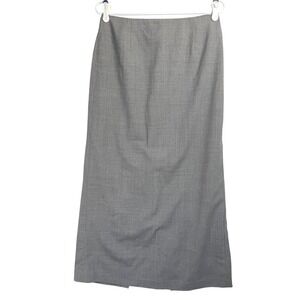 Valerie Stevens Gray Wool Blend Stretch Maxi Skirt Size 8 Professional Office
